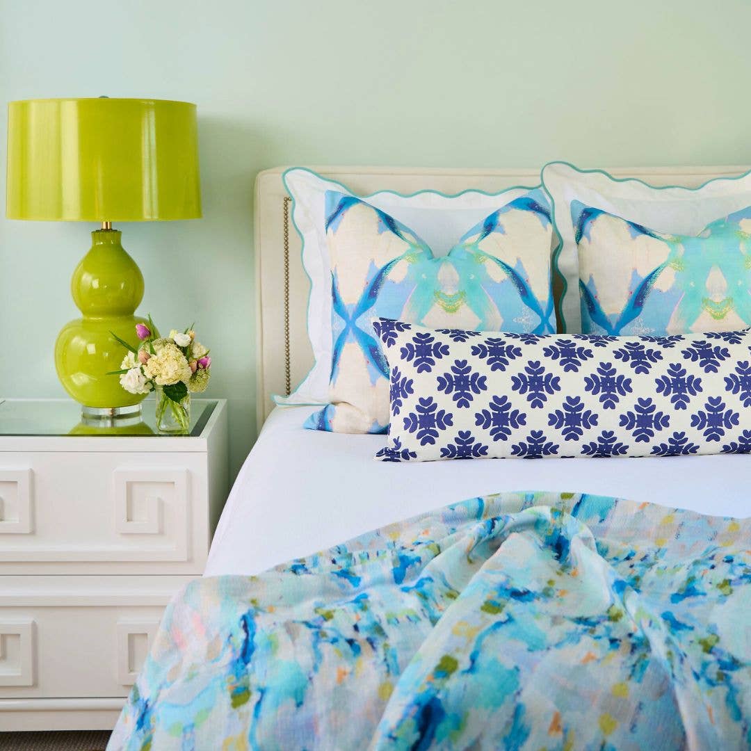 Jasmine Blue Decorative Pillow