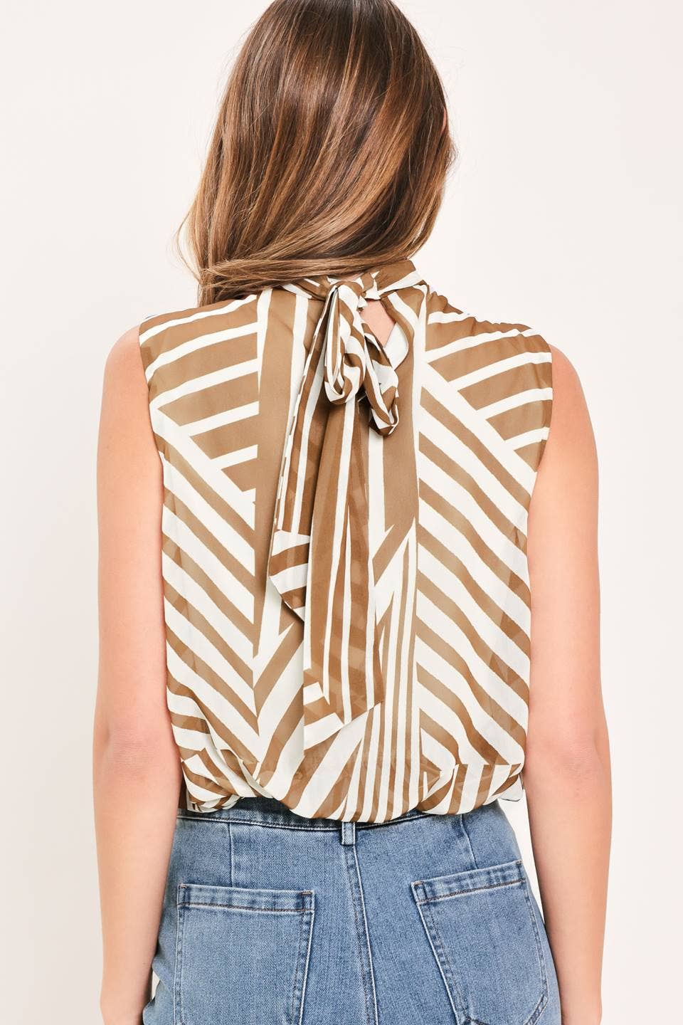 A printed woven top