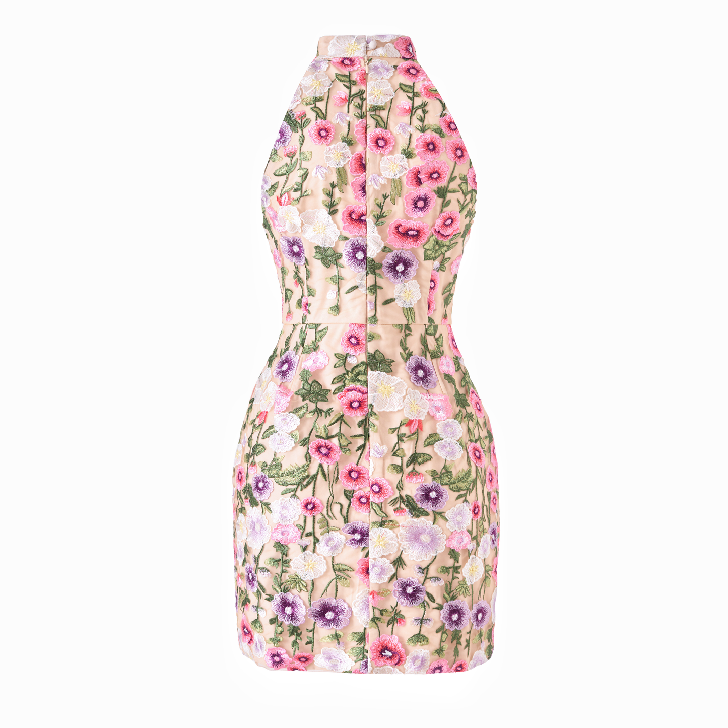 Elegant 3D Floral Mini Dress Summer Chic Style