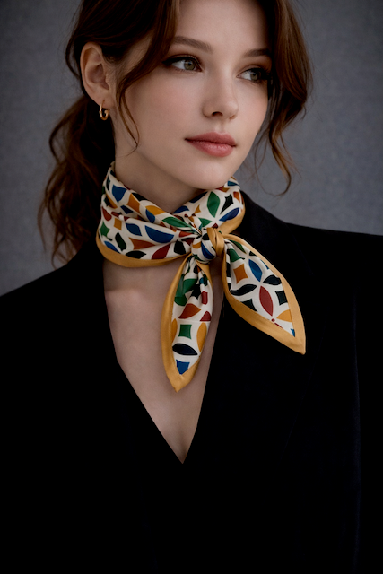 S26099 100% Polyester Lightweight Square Scarf
