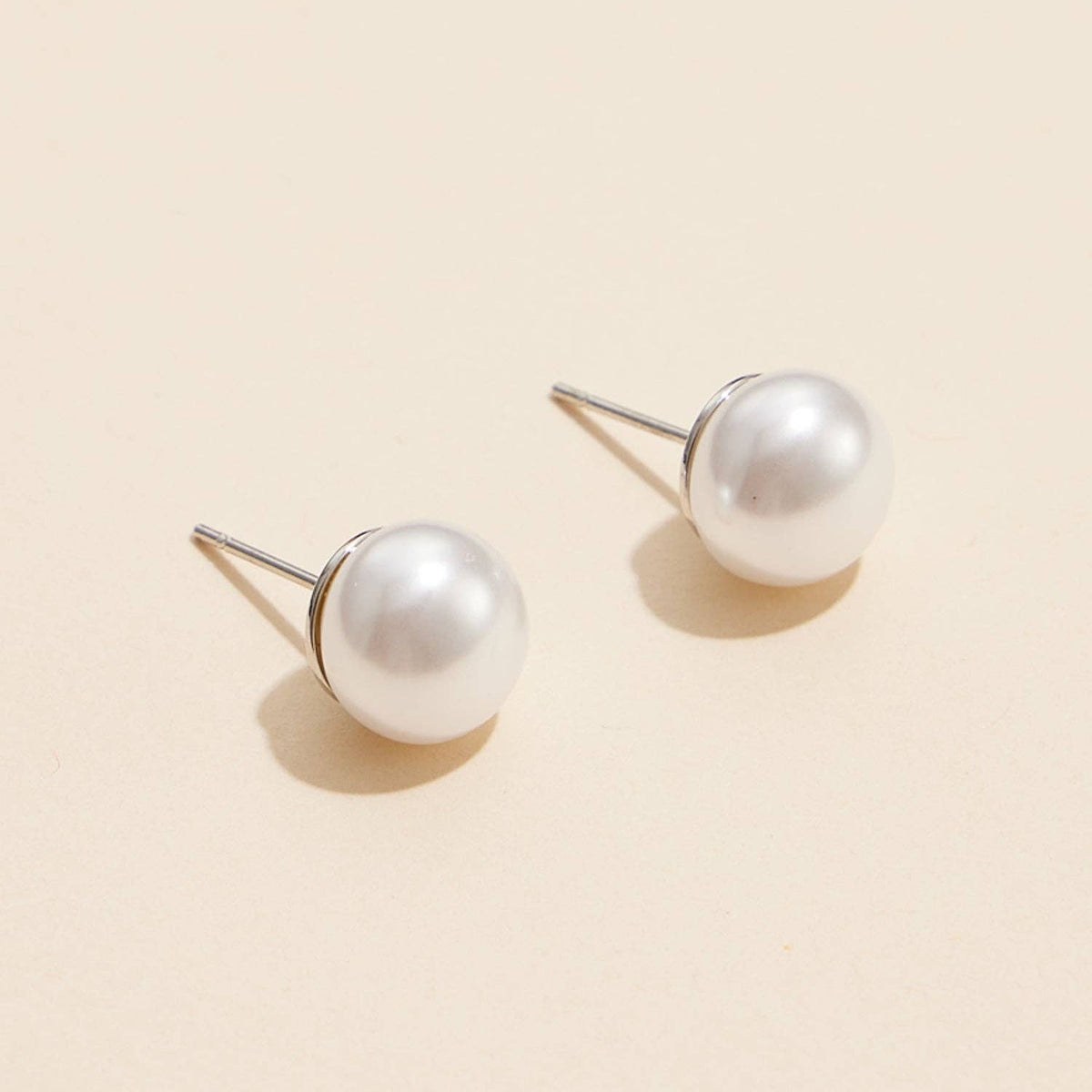 Timeless Gold Dipped Pearl Stud Earrings | Extra Large Pearl