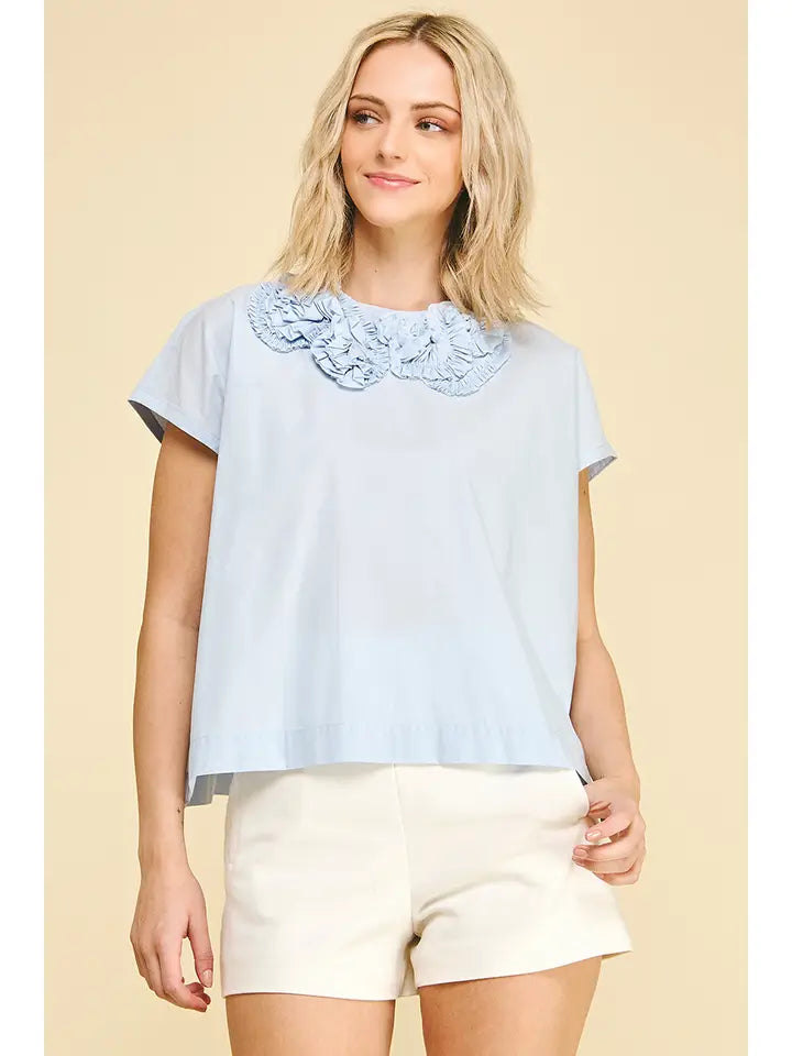 PINCH FLORAL DETAIL TOP