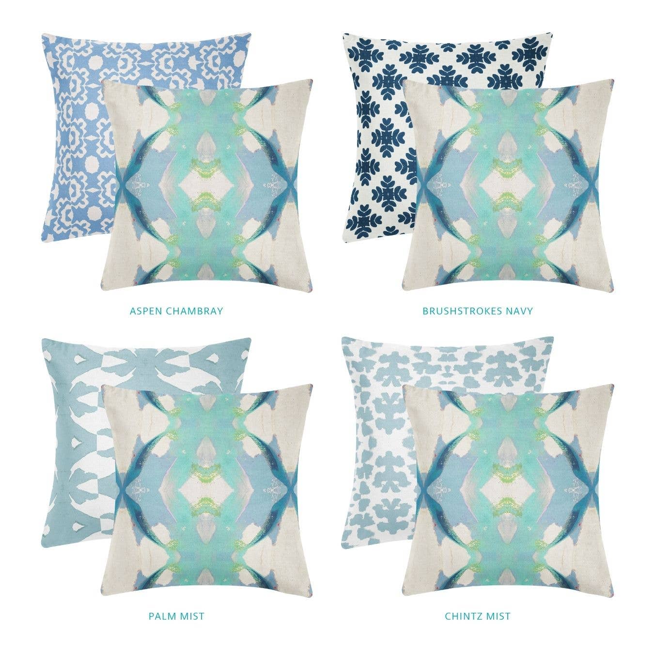 Jasmine Blue Decorative Pillow