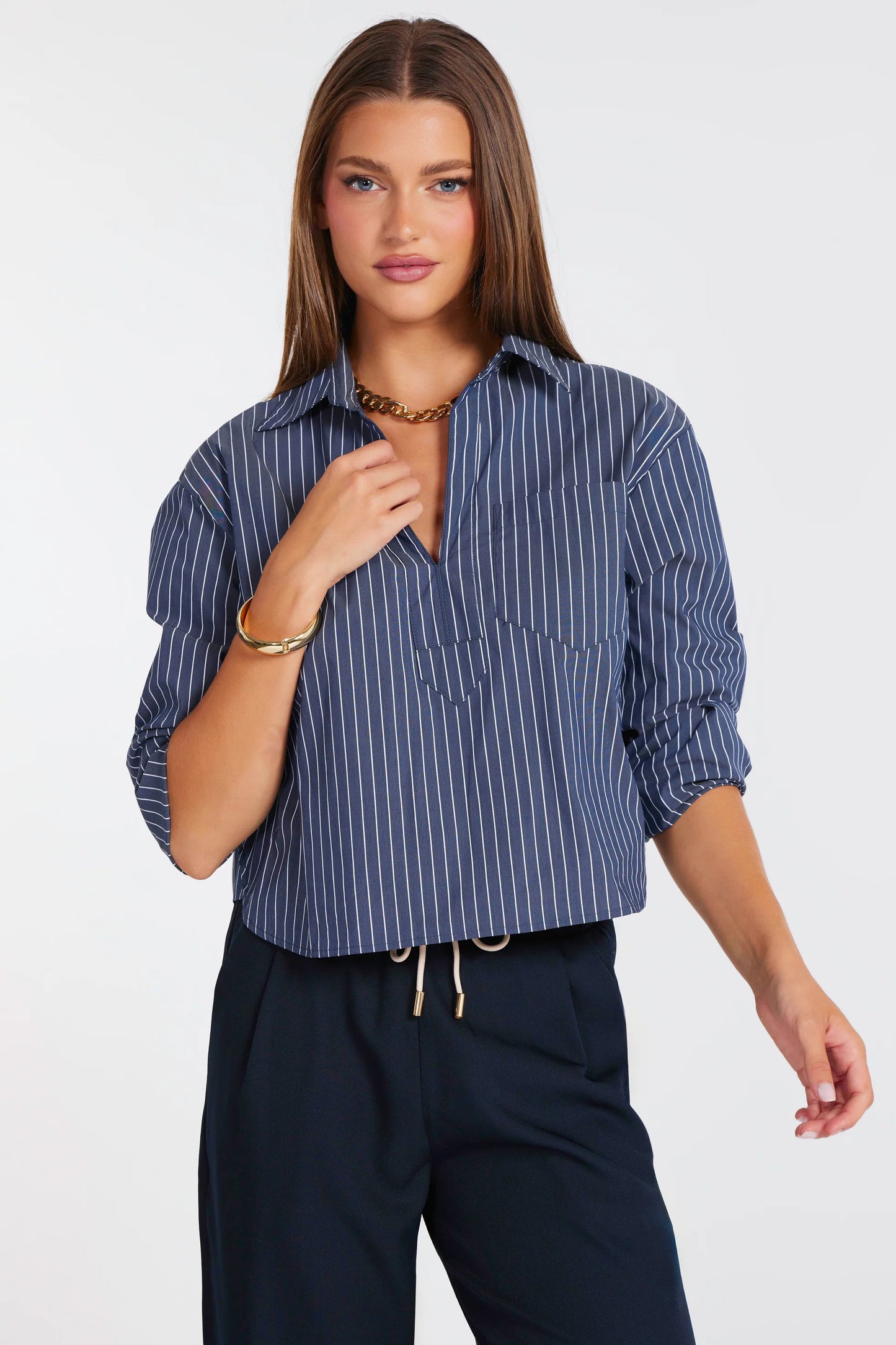 BISHOP AND YOUNG CASEY POPLIN TOP
