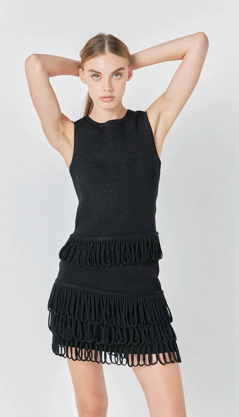 AUGUST APPAREL LUREX KNIT TOP