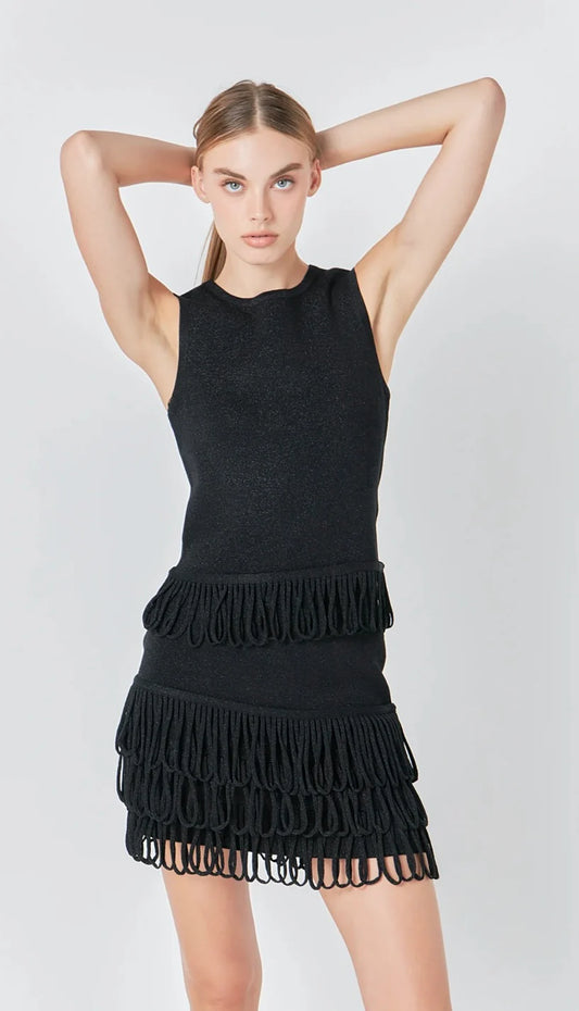 AUGUST APPAREL LUREX KNIT TOP