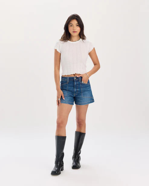 Valley Girl  Romcom High Rise Patch Pocket Short