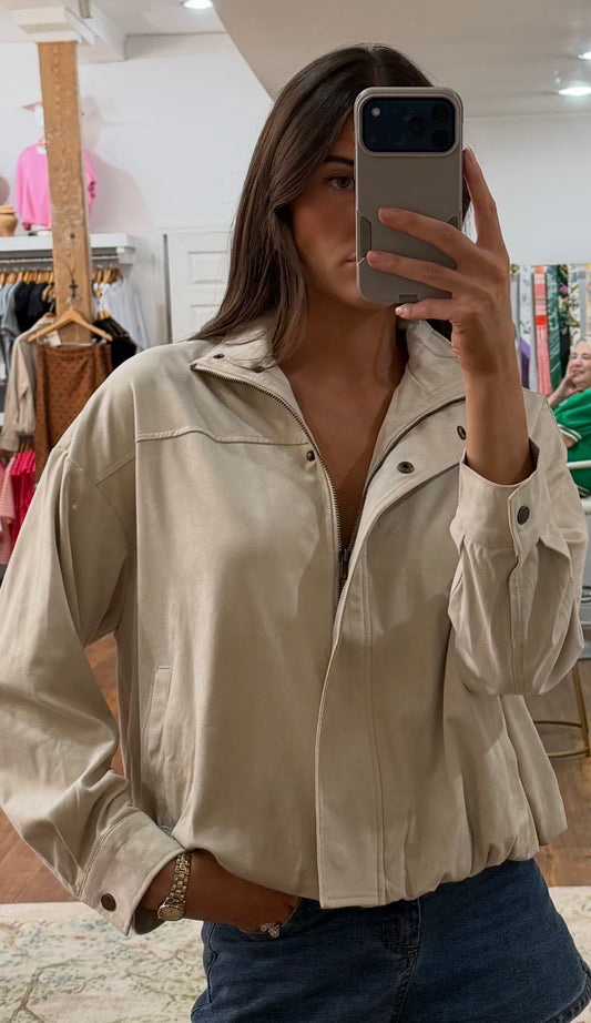 Entro Suede Cream Jacket