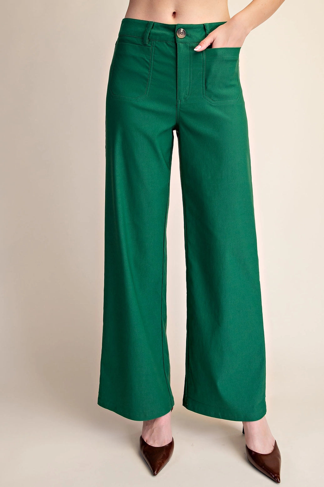 Green High-Rise Pants