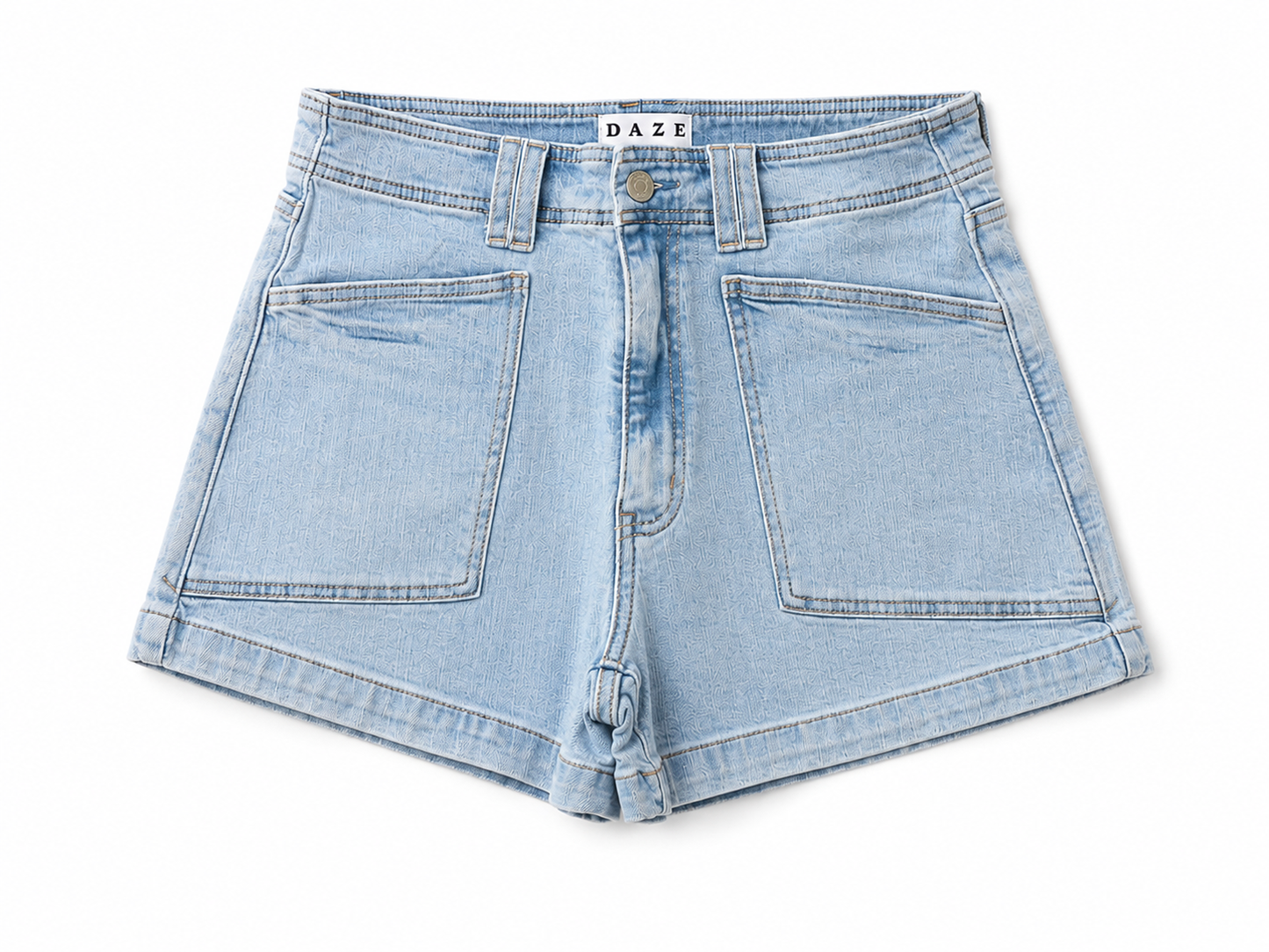 Valley Girl Romcom High Rise Patch Pocket Short