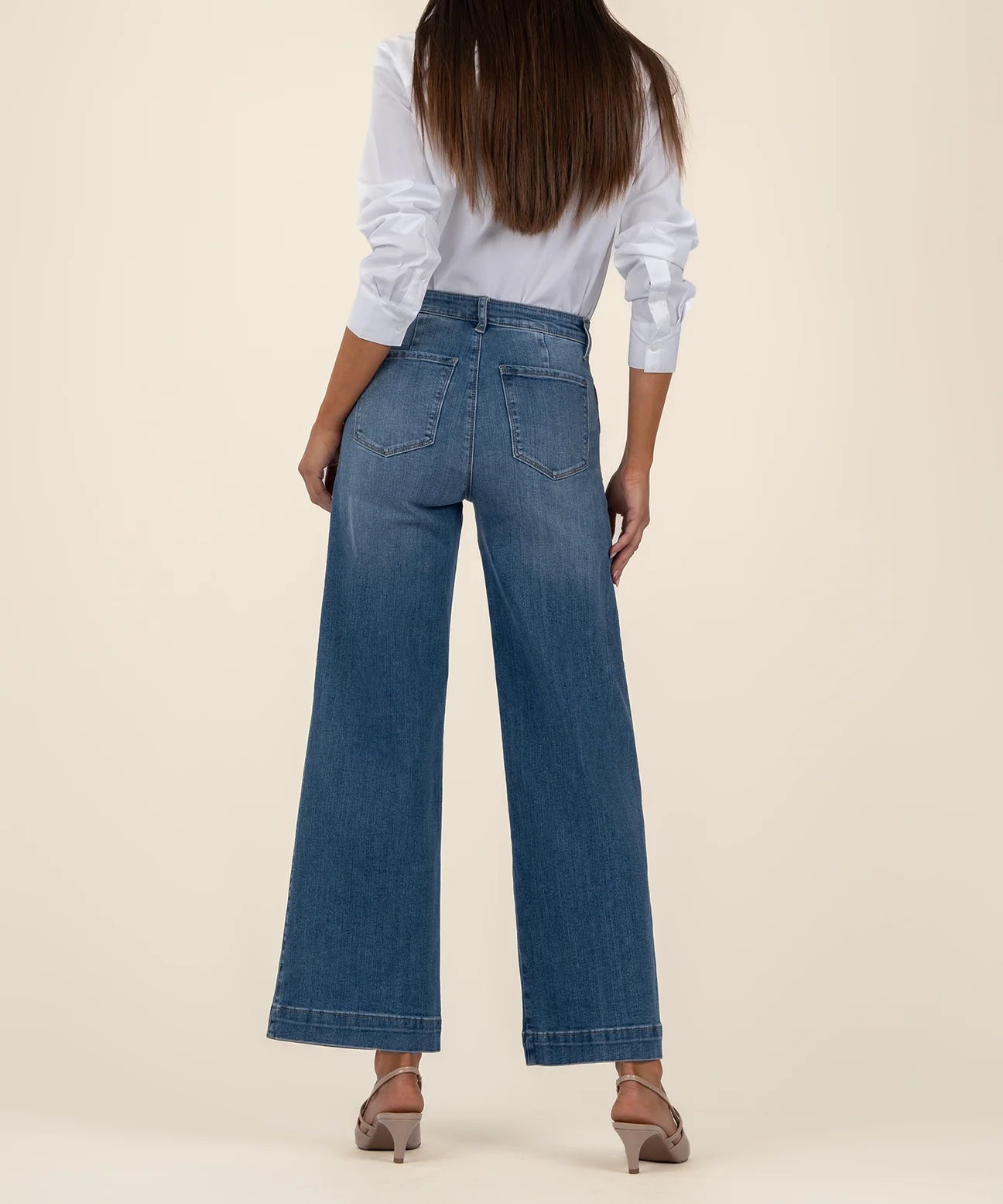 KUT MEG HIGH RISE WIDE STRAIGHT LEG