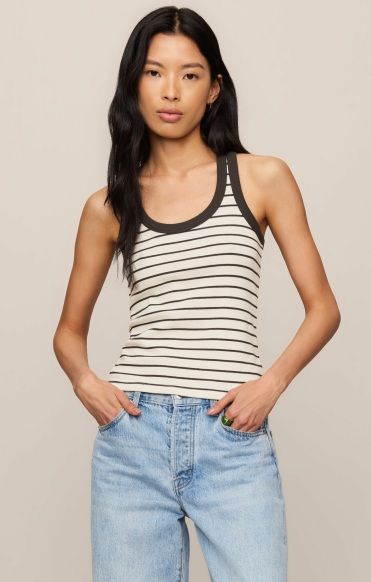 Z Supply Rowe Striped Scoop Tank