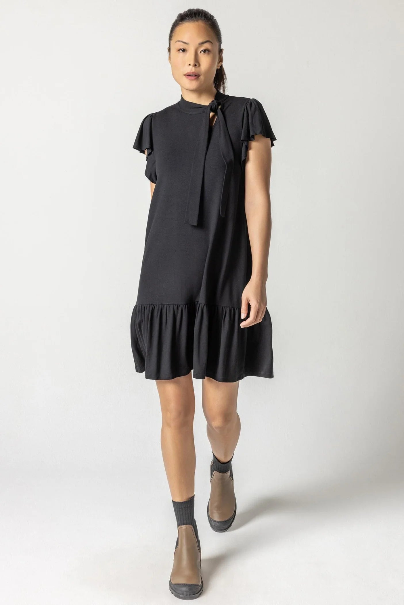 LILLA P PEPLUM DRESS