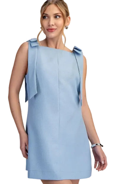 Glam Mini Dress- Light Blue