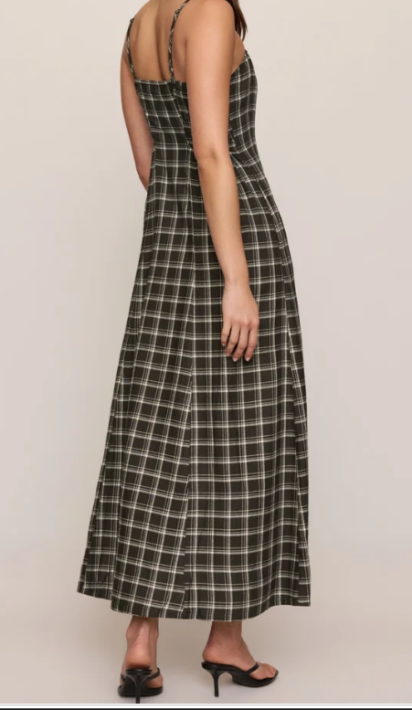 Angel Eyes Plaid Maxi Dress