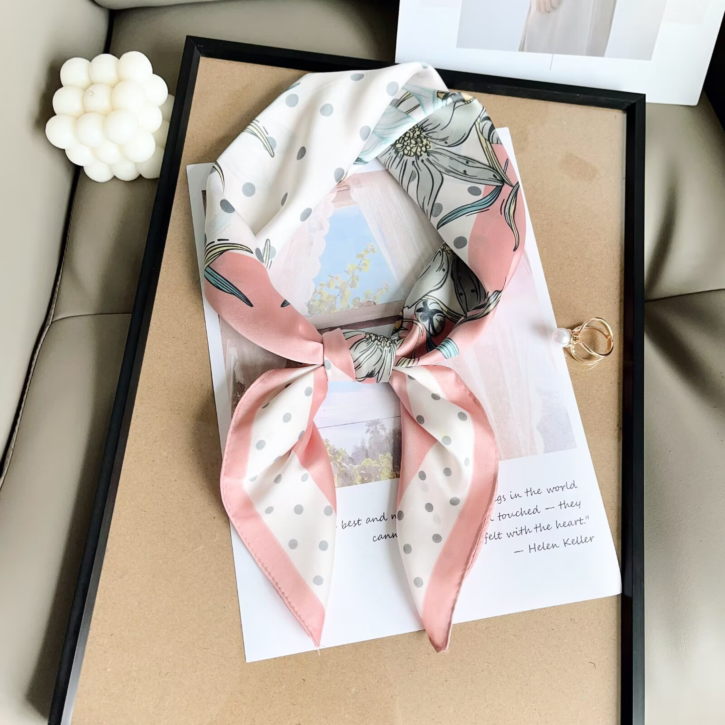 S26096 100% Polyester Lightweight Square Scarf