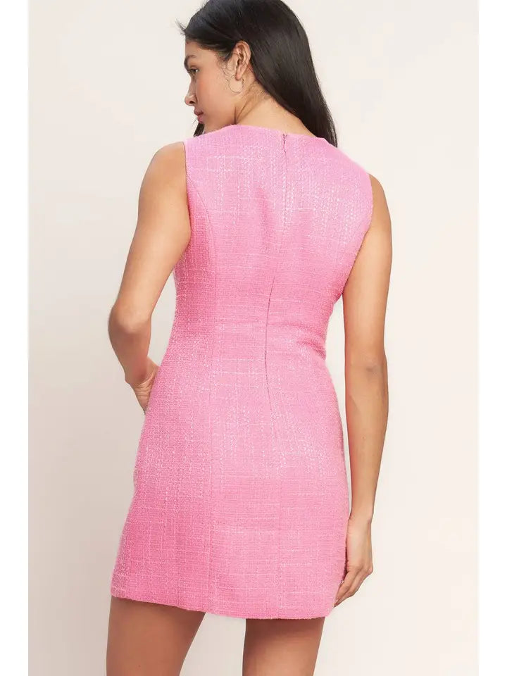 FLYING TOMATO TWEED DRESS