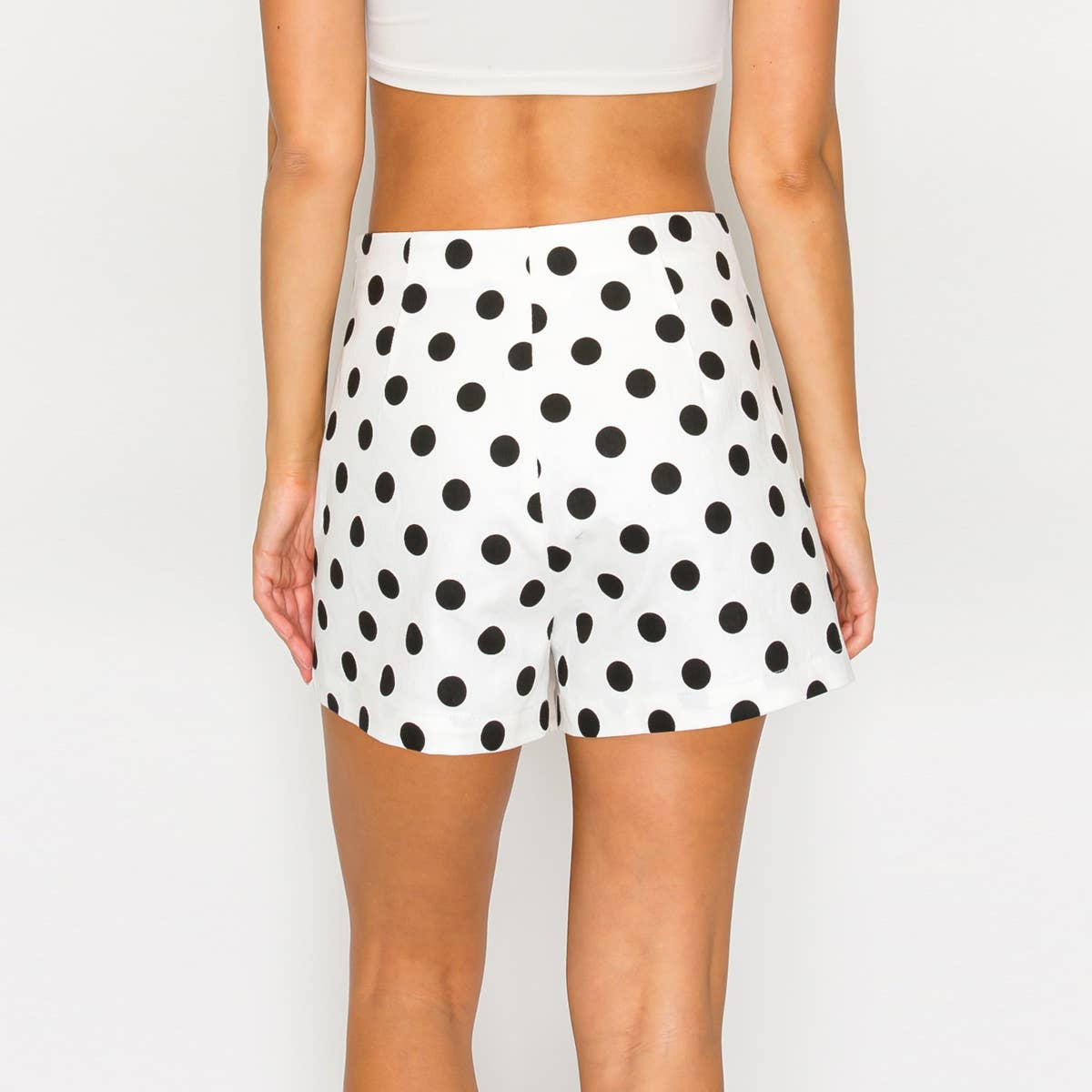 I LOVE POLKA DOTS White Skort