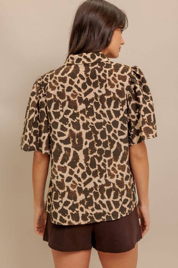 A printed woven top