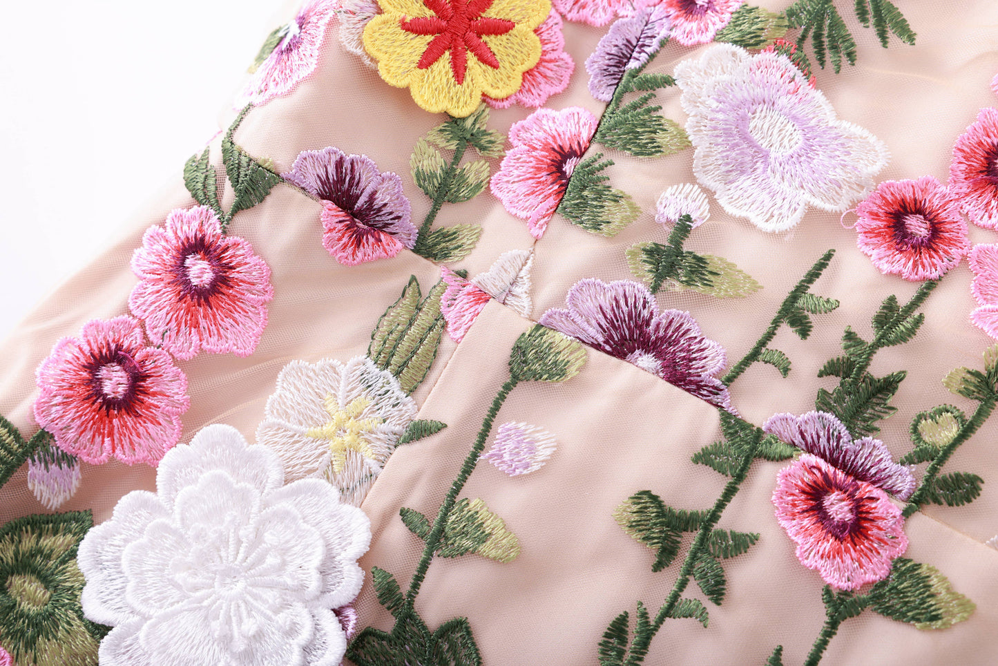 Elegant 3D Floral Mini Dress Summer Chic Style