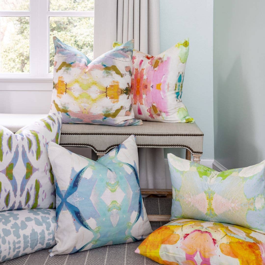Jasmine Blue Decorative Pillow