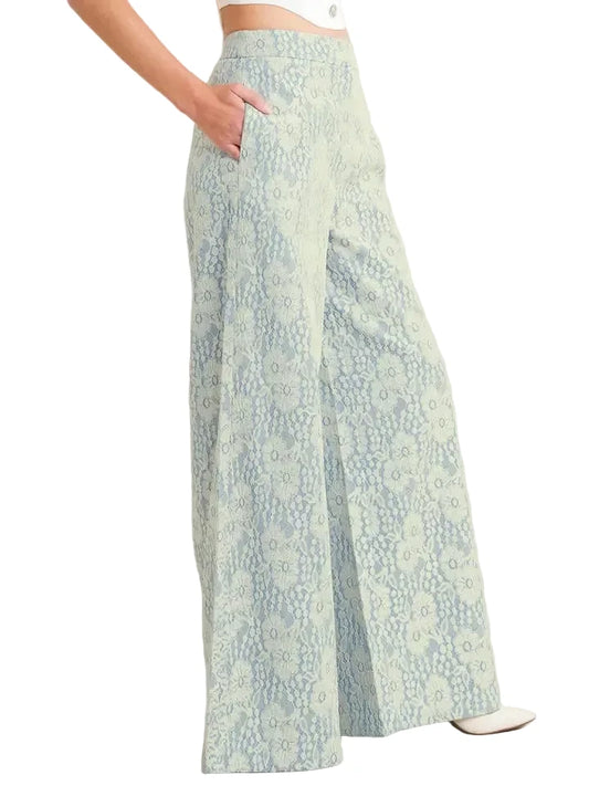 Woven Bonded Lace Pant
