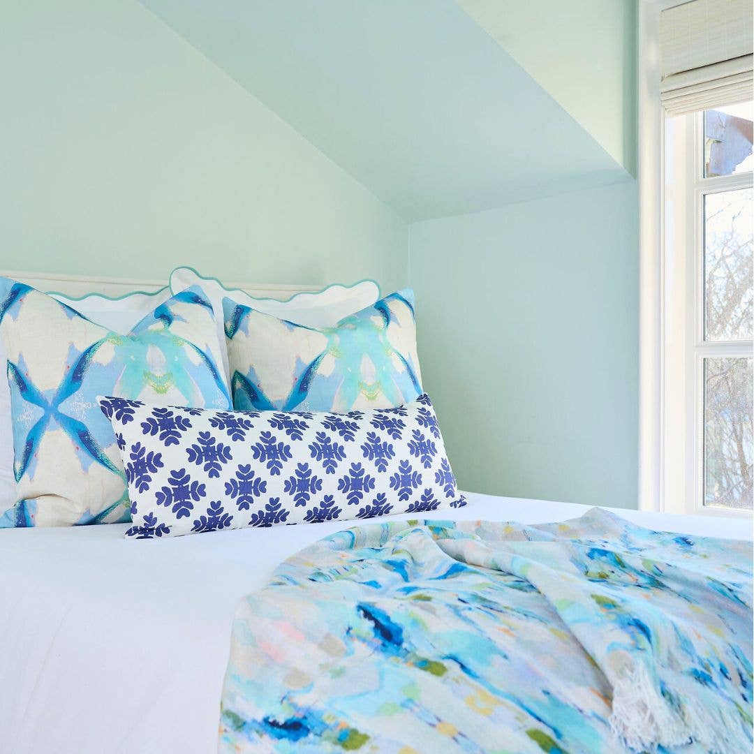 Jasmine Blue Decorative Pillow