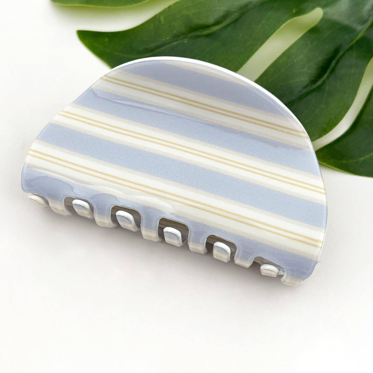Classic Striped Hair Claw Clip