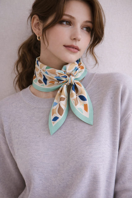 S26099 100% Polyester Lightweight Square Scarf