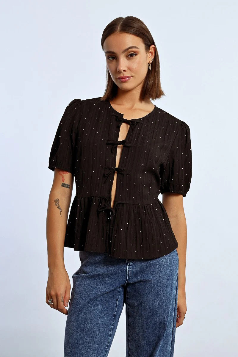 MOLLY BRACKEN RHINESTONE TOP
