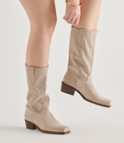 Romie Boots Lt Taupe Suede