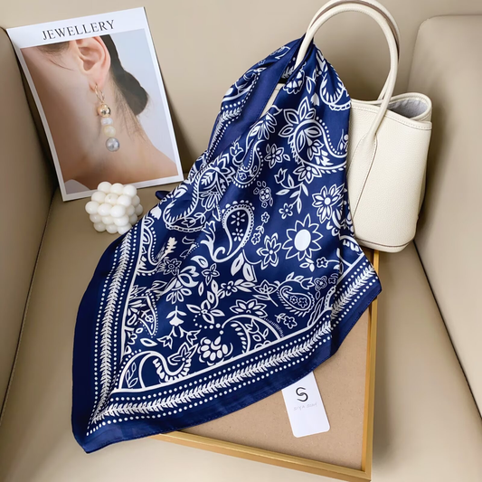 S26105 100% Polyester Lightweight Square Scarf