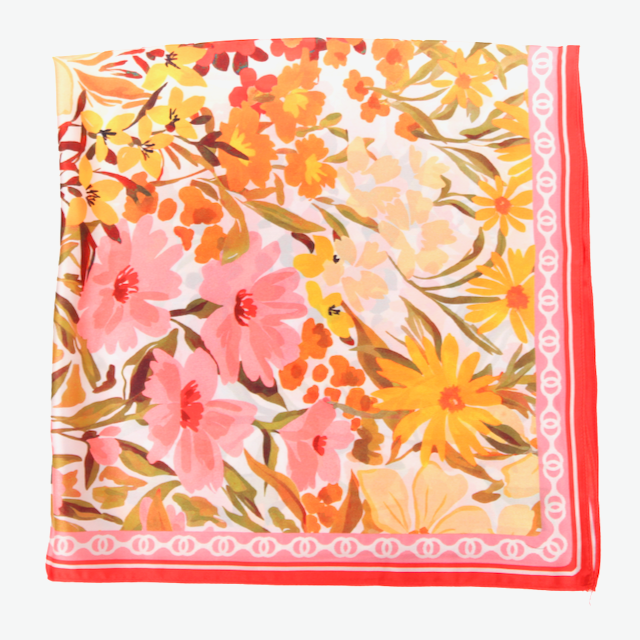 S26074 100% Polyester Lightweight Square Scarf