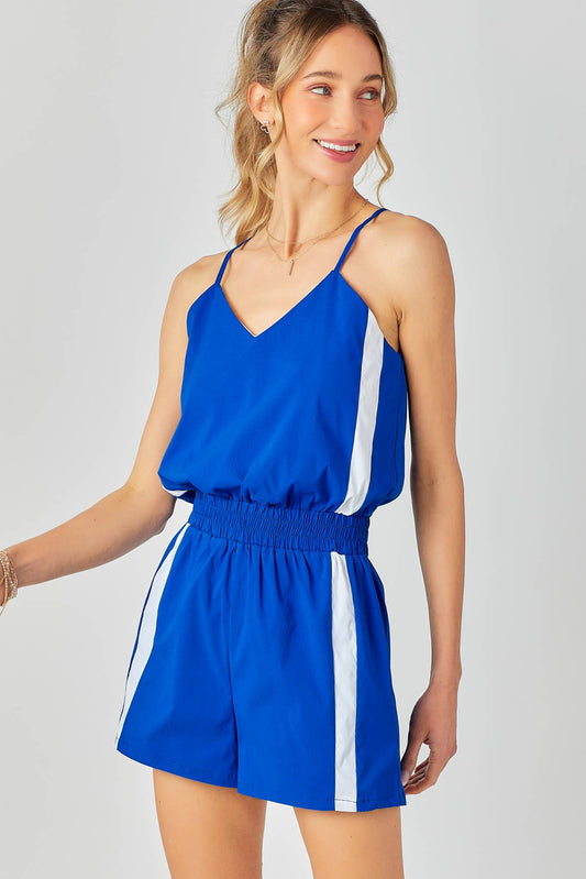 Side Striped Track Romper