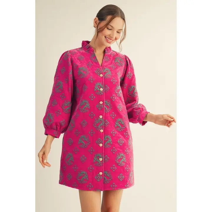 STYLE USA JACQUARD DRESS