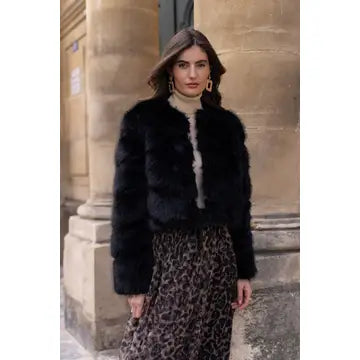 CHOCLATE PARIS FUR COAT