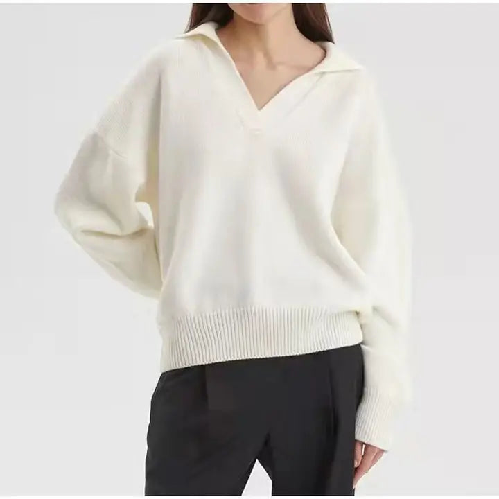 V-NECK KNIT SWEATER