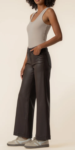 Meg Coated High Rise Wide Leg