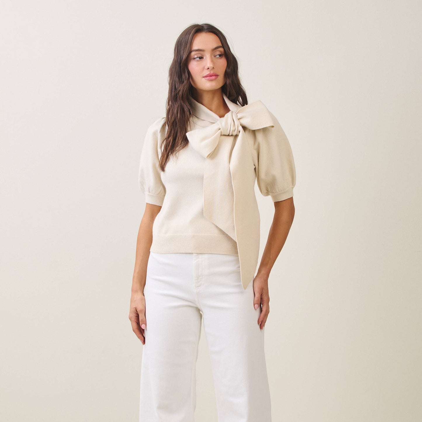 AT2221 Bow sweater top