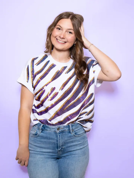BOMB DESIGNS TIGER STRIPE TEE