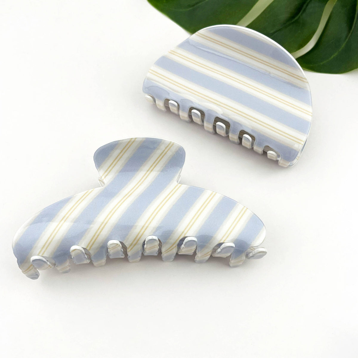 Classic Striped Hair Claw Clip