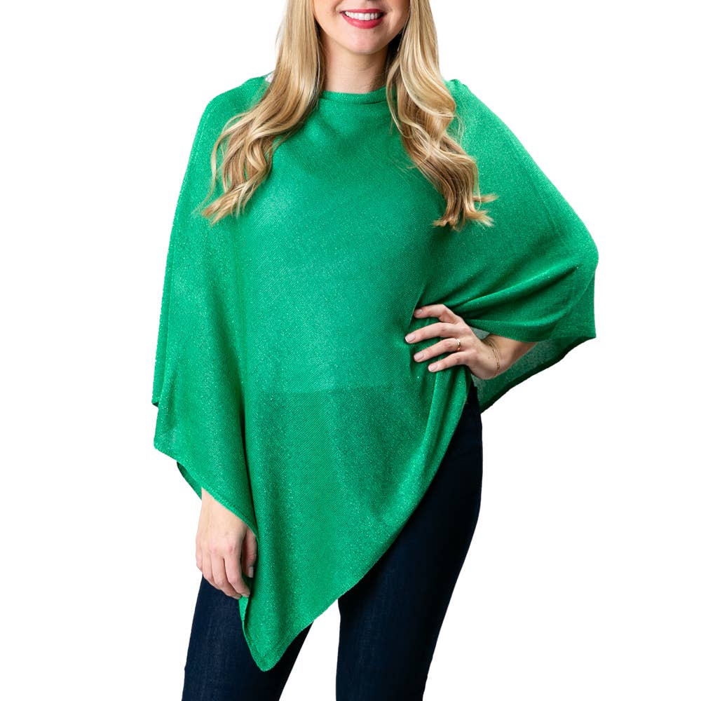 Elsa Metallic Bamboo Lightweight Poncho – One Size