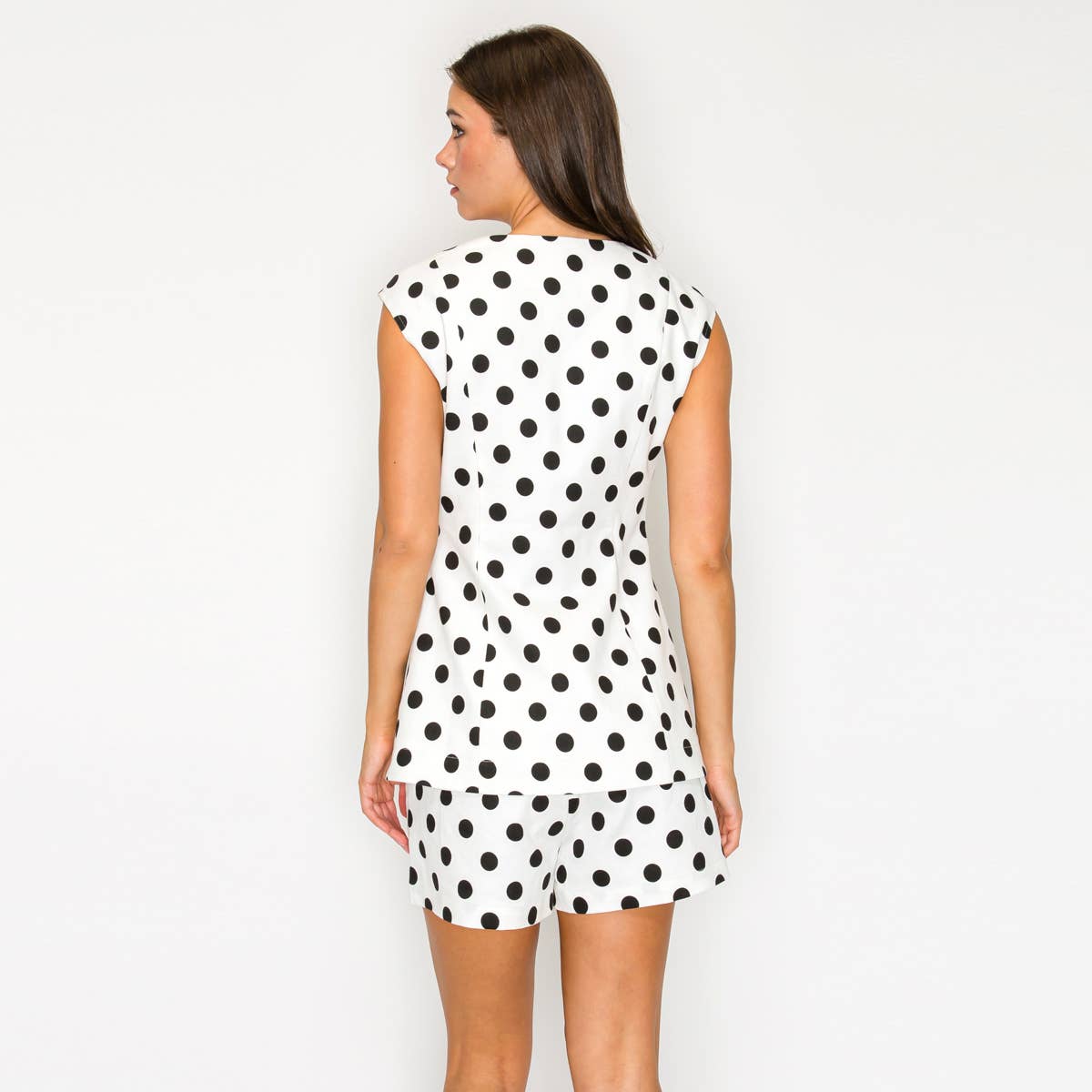 I LOVE POLKA DOTS White Skort