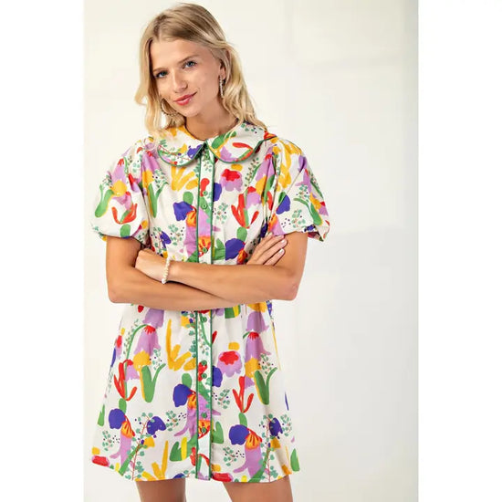 STYLE USA PUFF SLEEVE DRESS