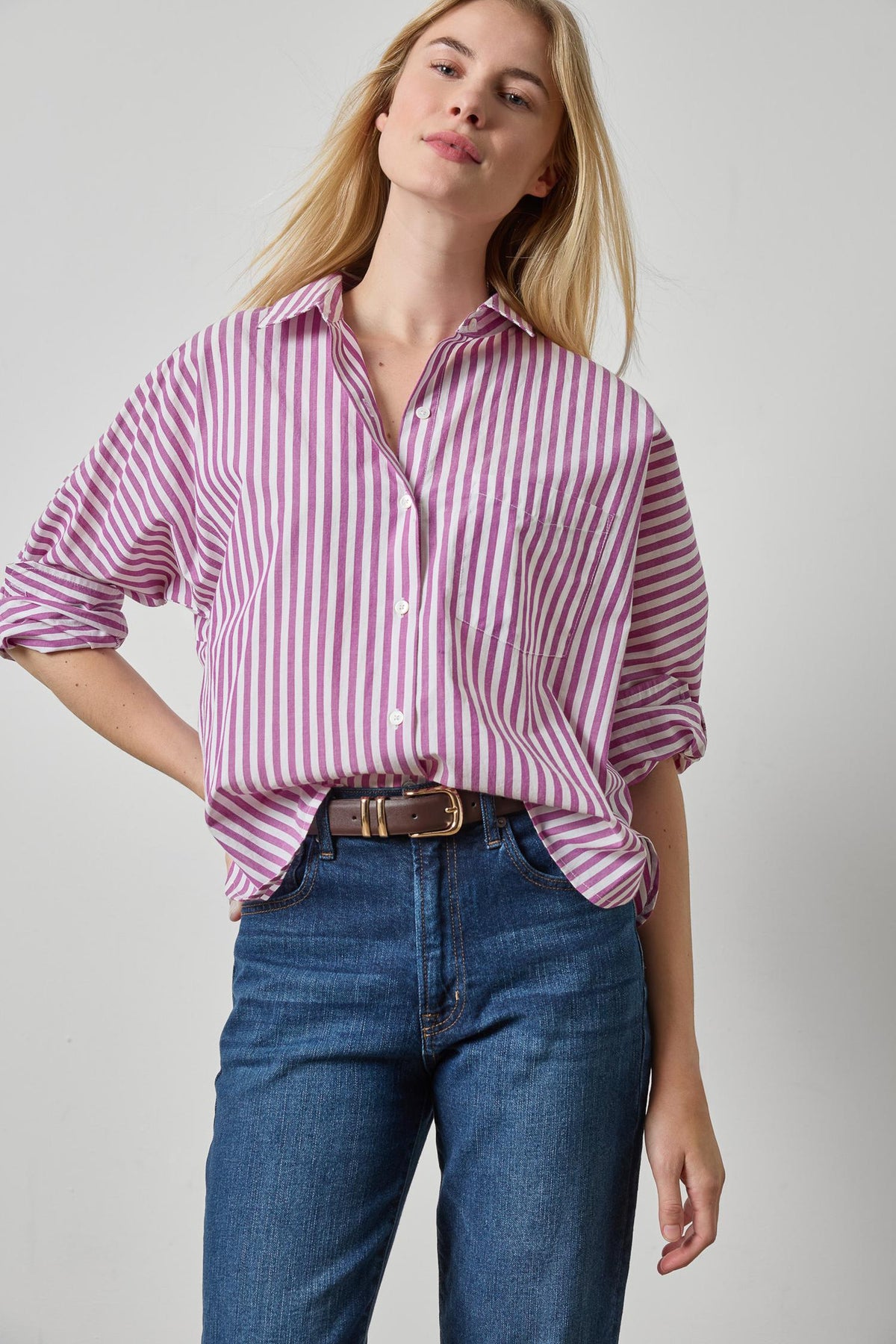 Lilla P Dolman Sleeve Button Down Shirt