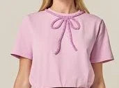 ENGLISH FACTORY BEADED BOW TSHIRT