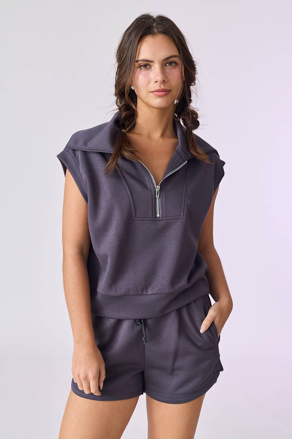PT17846 - Blake Half Zip Top and Shorts Set