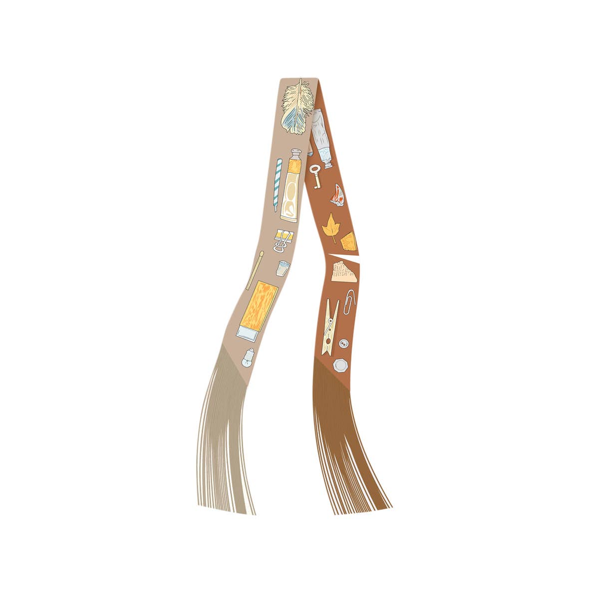 Frilly Scarf with Fringe - D