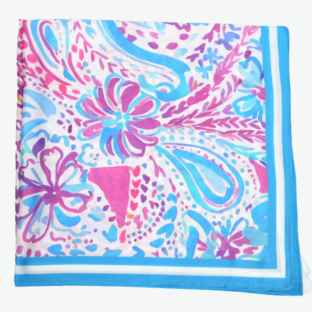 S26080 100% Polyester Lightweight Square Scarf