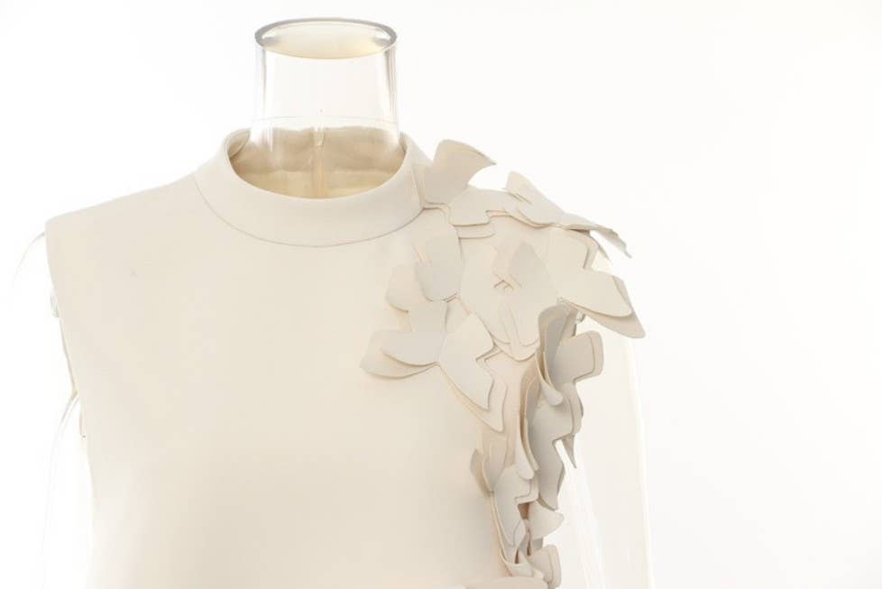DR888 Asymmetric Butterfly Appliqué Sleeveless Dress